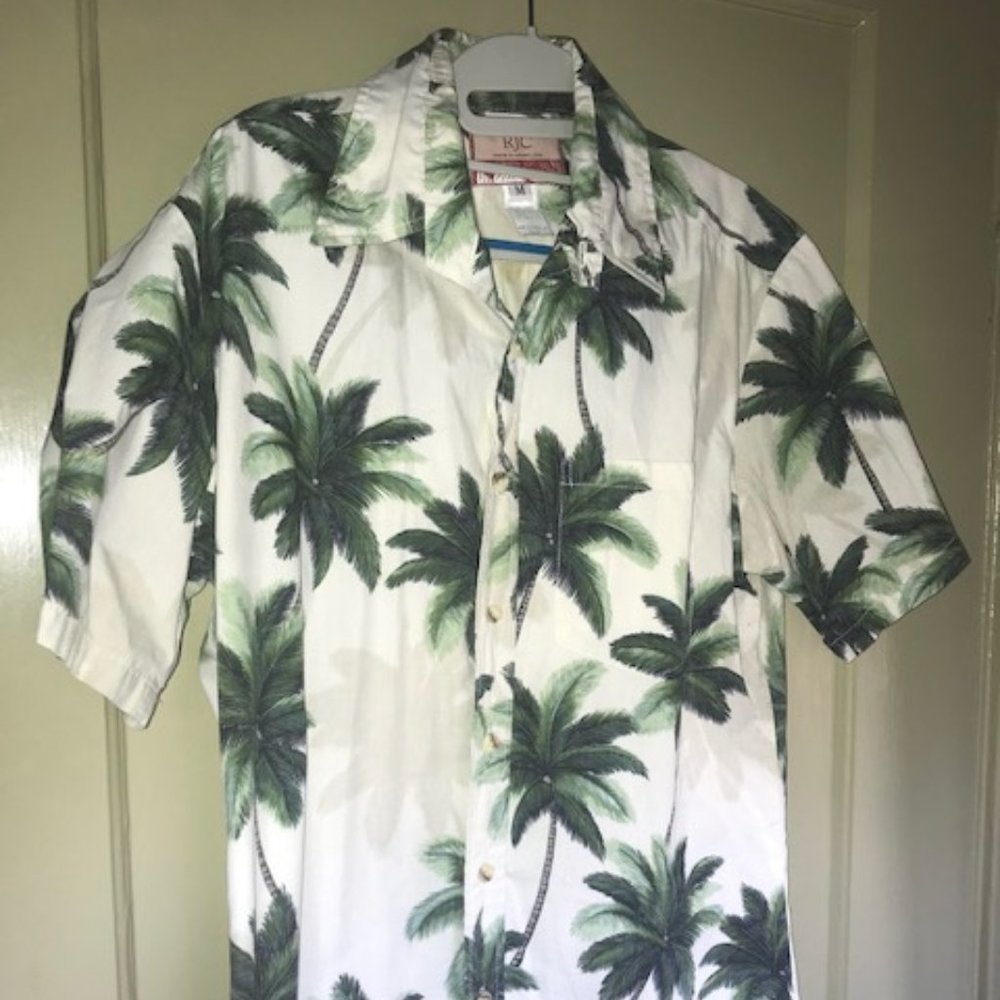 RJC Hawaiian Palm Tree Shirt, Men's Size M